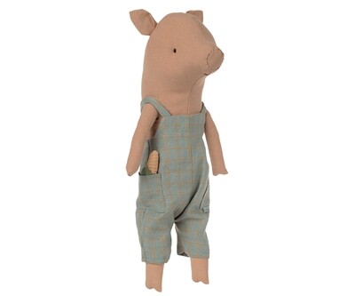 Maileg Schwein im Overall
