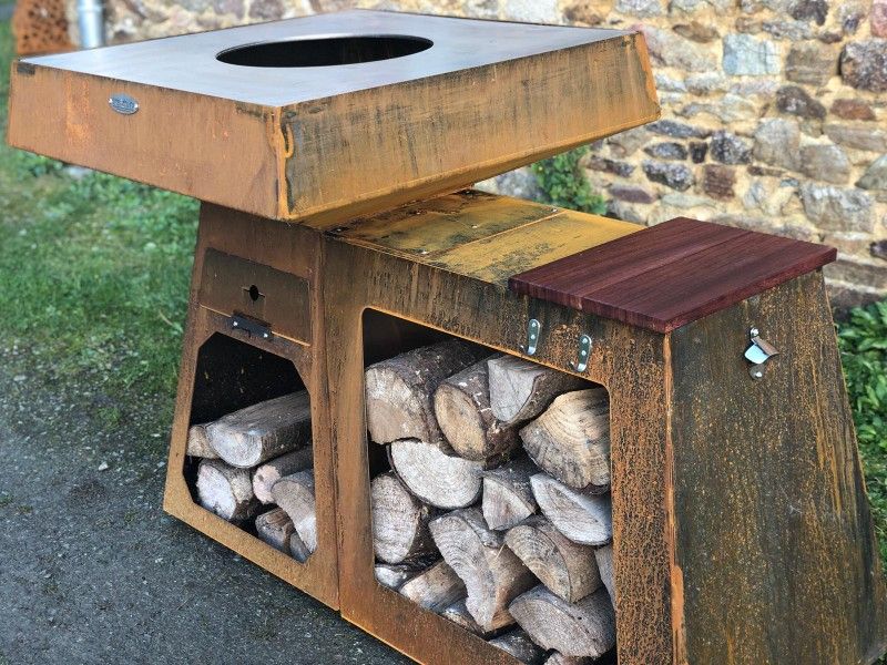 Plan de travail - Servante - Stockage bois