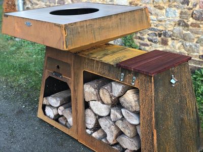 Plan de travail - Servante - Stockage bois