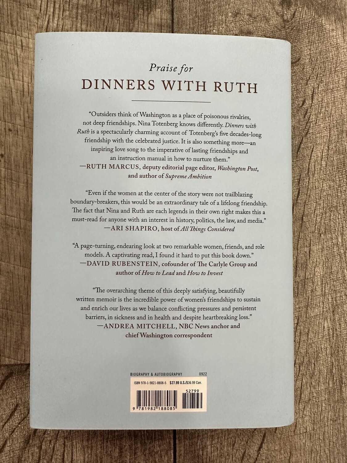 Totenberg, Nina-Dinners With Ruth