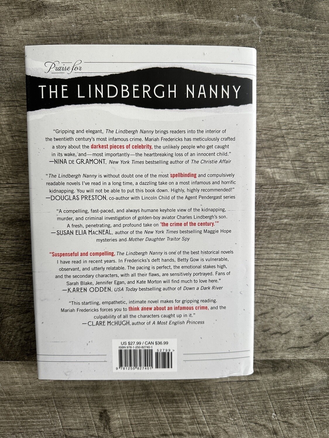 Federicks, Mariah-The Lindbergh Nanny