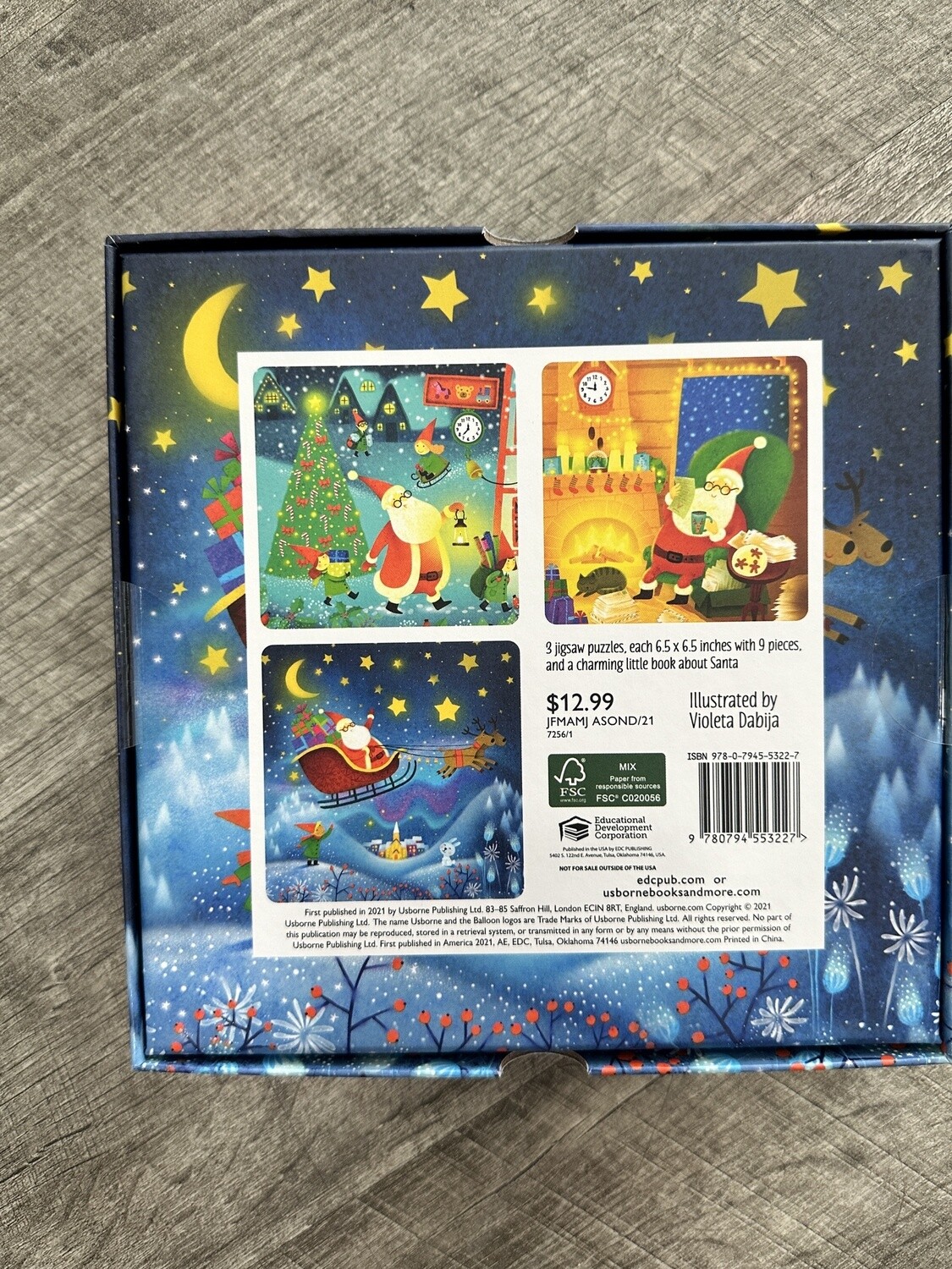 Book and Jigsaw Puzzle Santa
