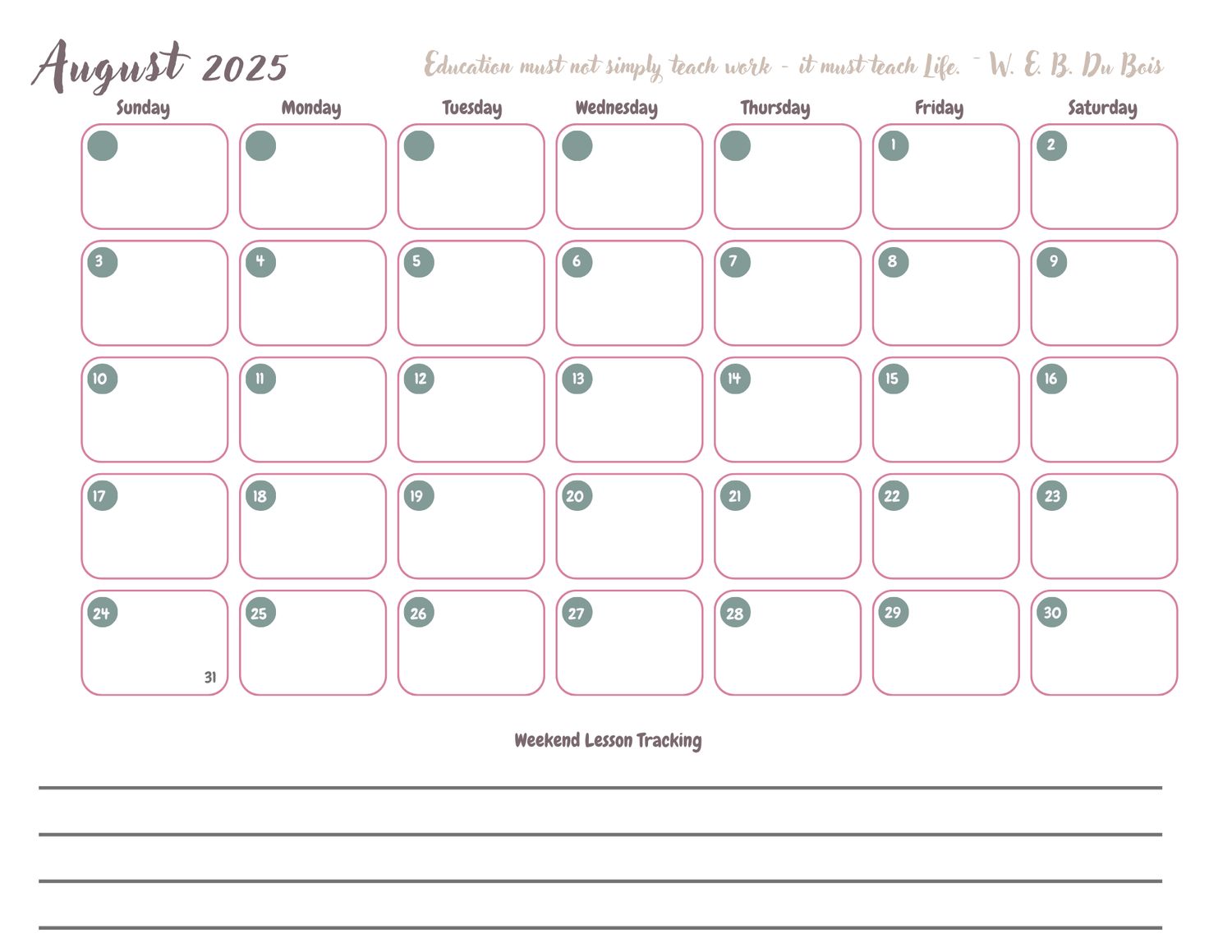 Homeschool Planner