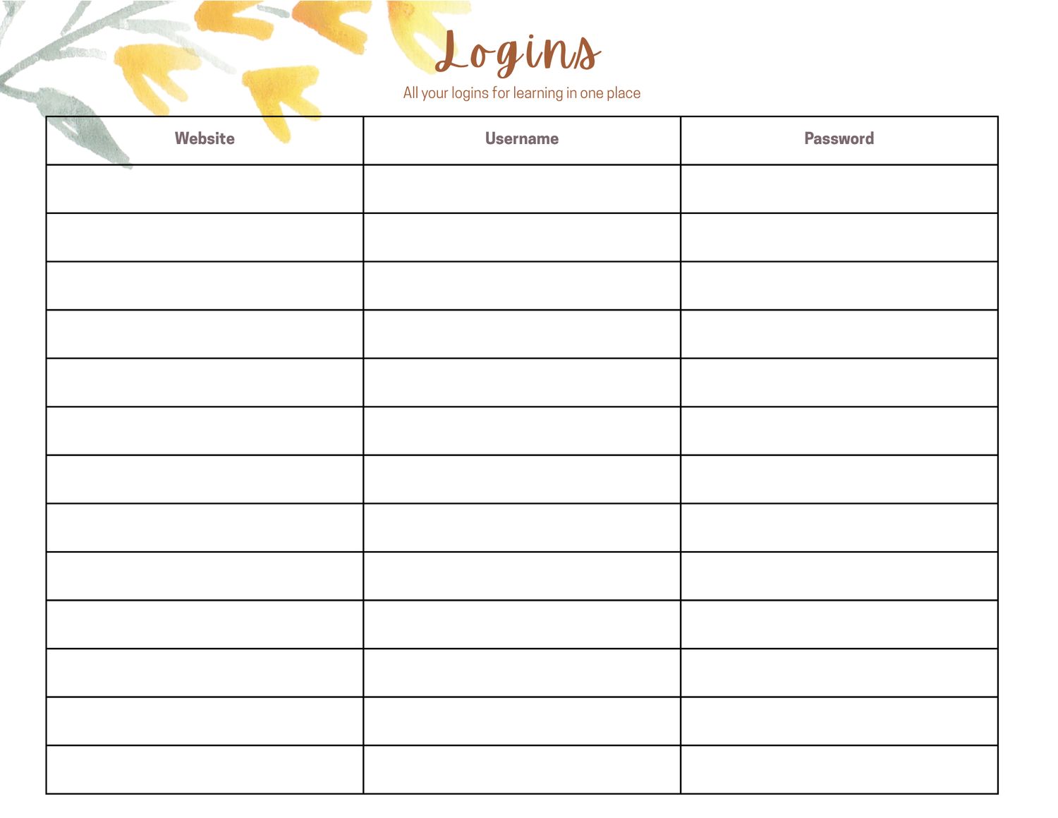 Homeschool Planner
