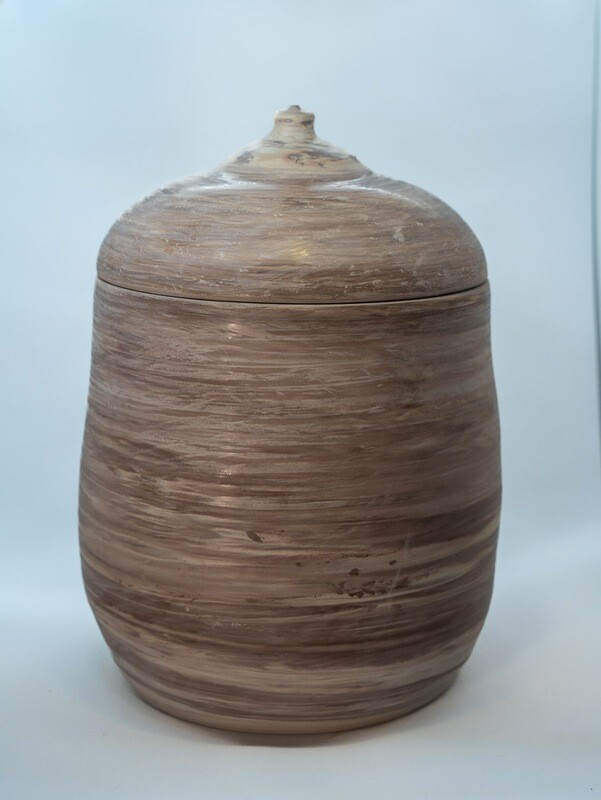 Braun-weiße Natur-Urne, XXL