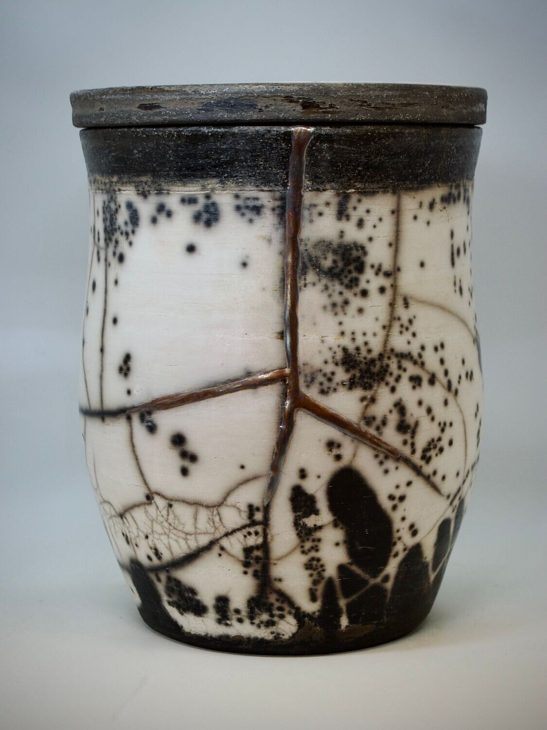 Naked Raku-Urne/ Kintsugi bronze, XL