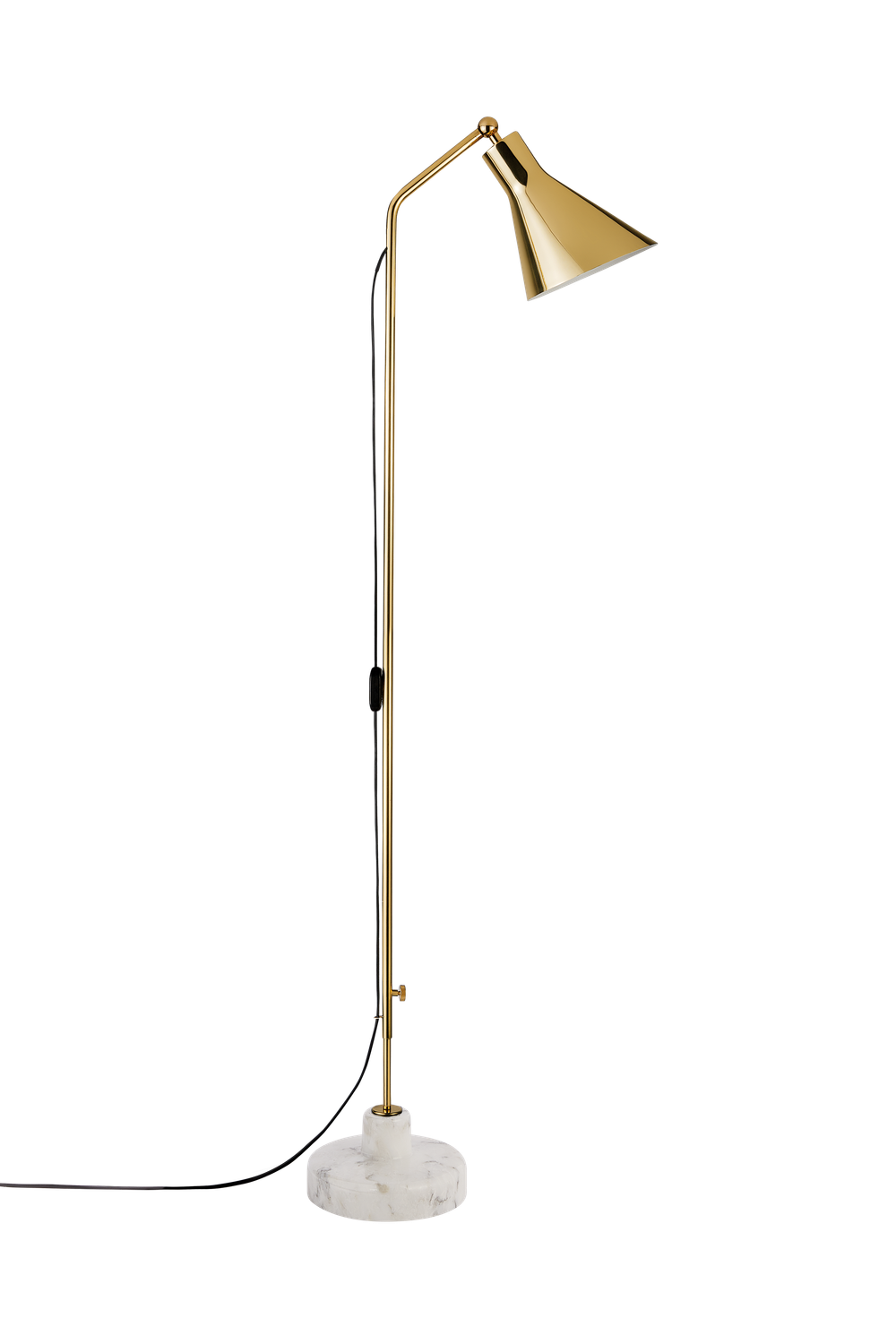 ALZABILE, FINITURE: Brass/white Carrara marble