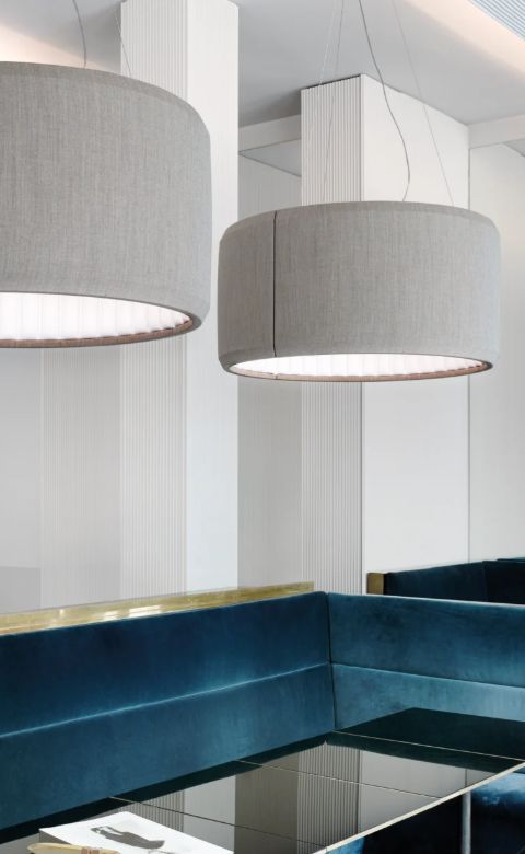 SILENZIO SILENZIO, DIMENSIONE: Ø90 CM CON DIFFUSORE, COLORE: GRIGIO CHIARO, TEMPERATURA LED: 2700K