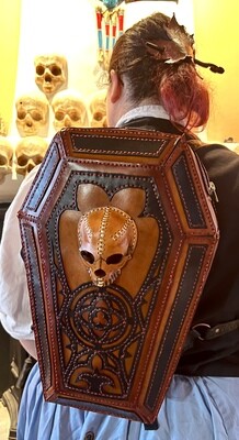 LEATHER COFFIN BACKPACK