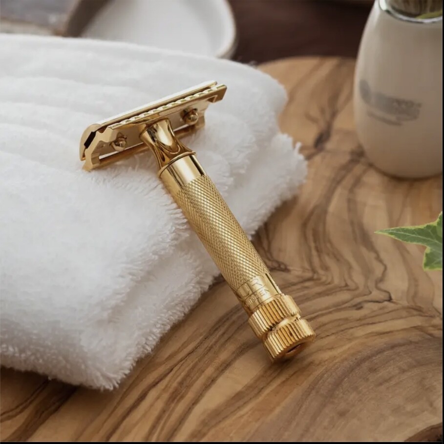 MERKUR DOUBLE EDGE SAFETY RAZOR EXTRA THICK (GOLD)