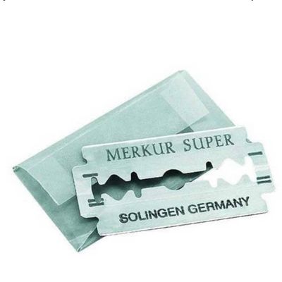 MERKUR SUPER PLATINUM DOUBLE EDGE SAFETY RAZOR BLADES (10 BLADES)
