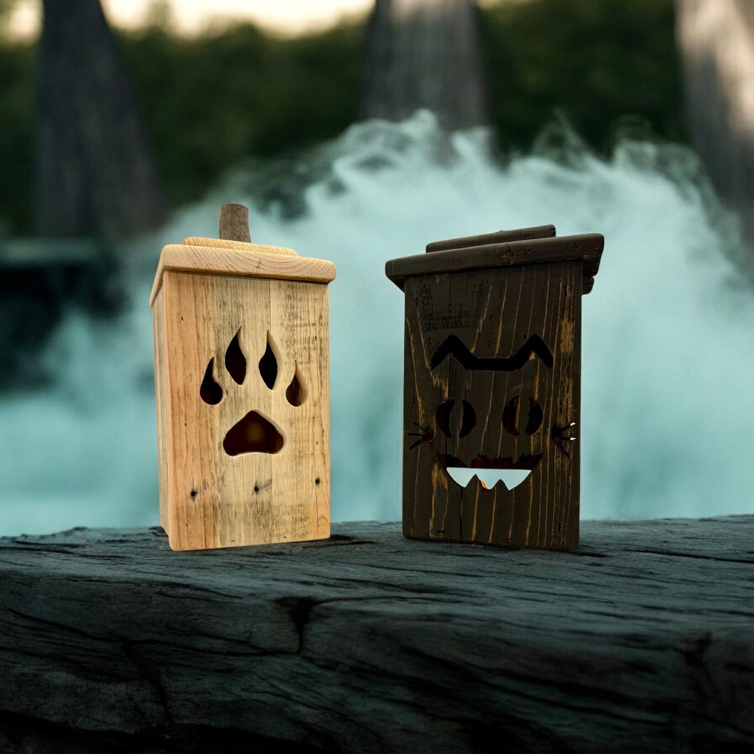 Wood Jack-o-lantern