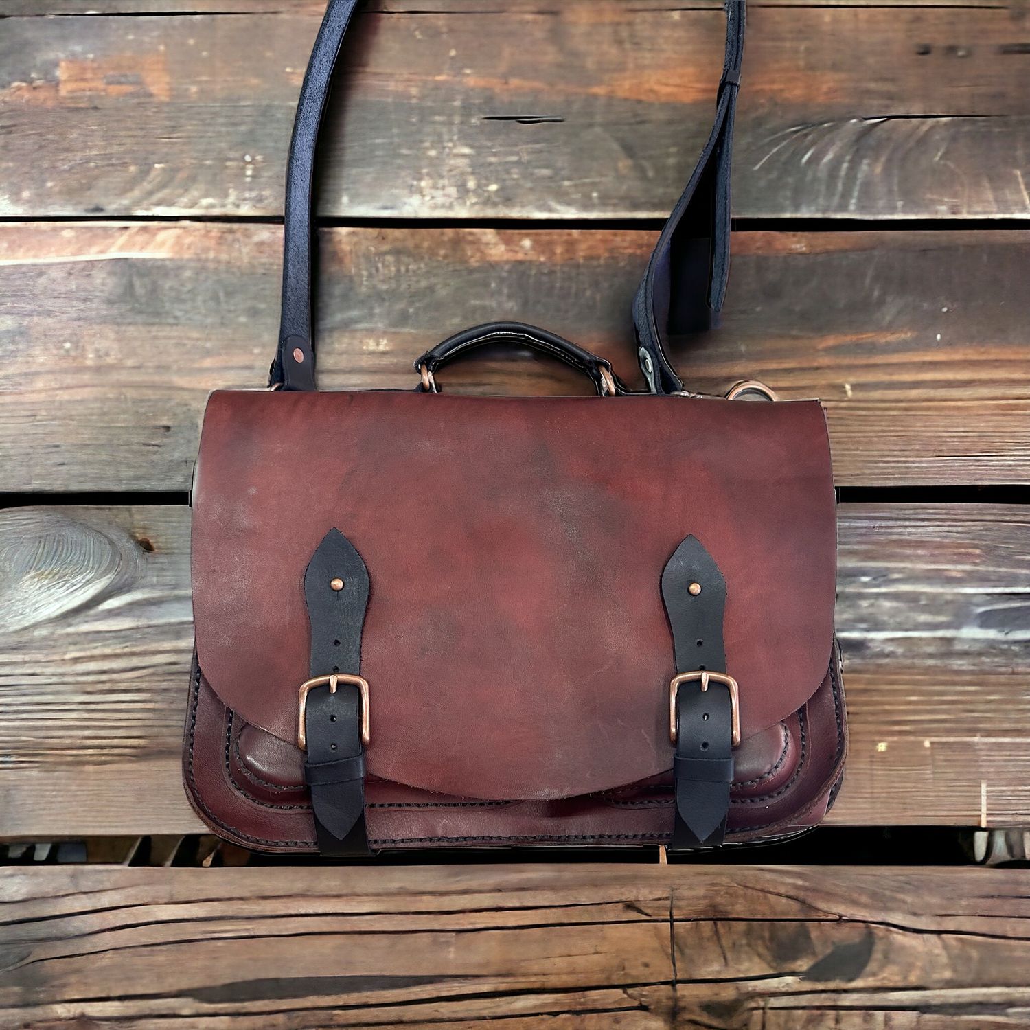3 Pocket Leather Briefcase
