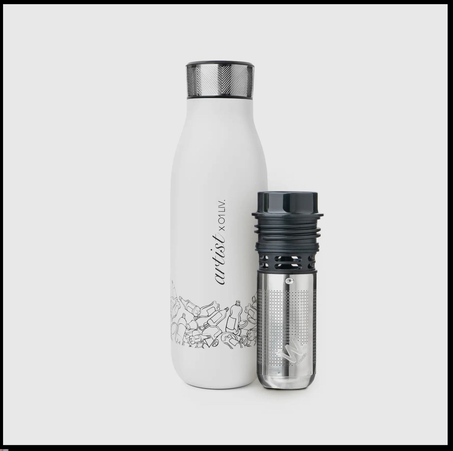 W. Bottle Stainless Steel Water Bottle Tea Infuser (17 Oz)