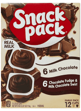 Snack pack chocolate &amp; fudge swirl pudding