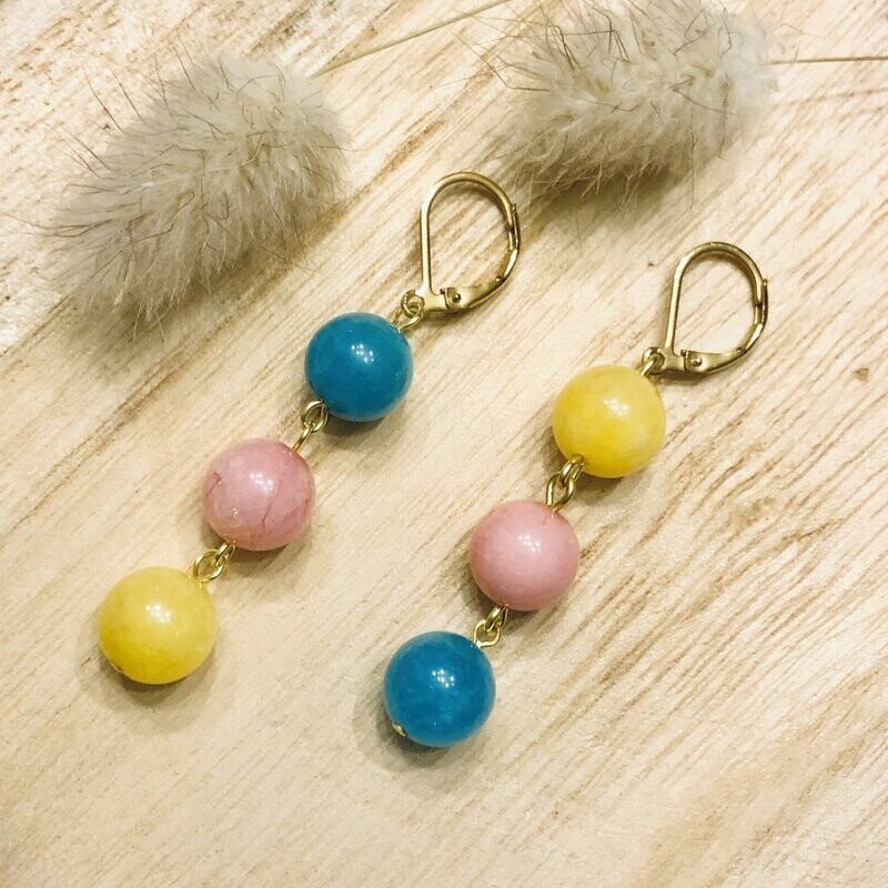 Boucles d'oreilles TROIS PERLES