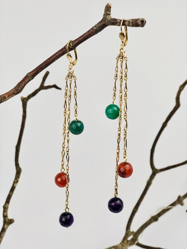 Boucles d'oreille pendantes ANGELINA