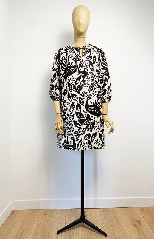 Robe courte SEGOLENE en soie sauvage