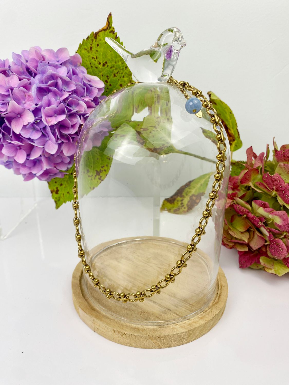 Collier court  AGATHE style rétro