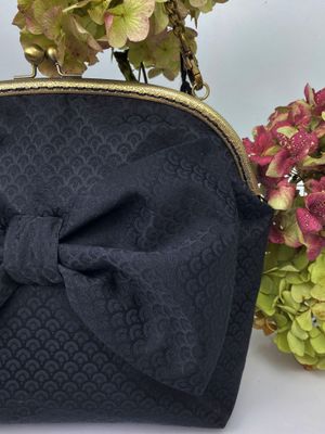 Sac LADY NOEUD noir style rétro