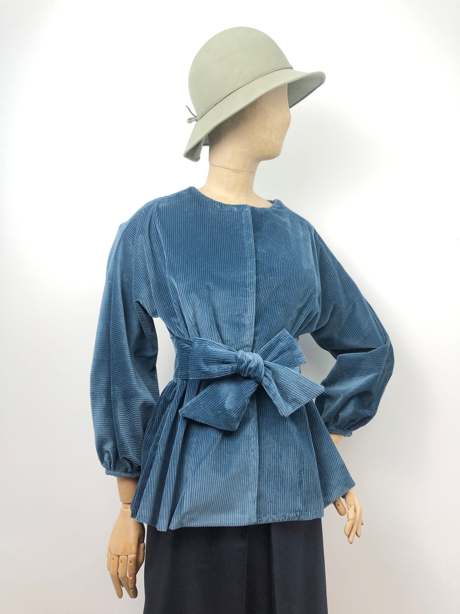 Veste LARA bleue, style kimono