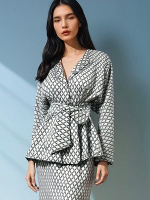 Veste LISE en maille souple style japonisant