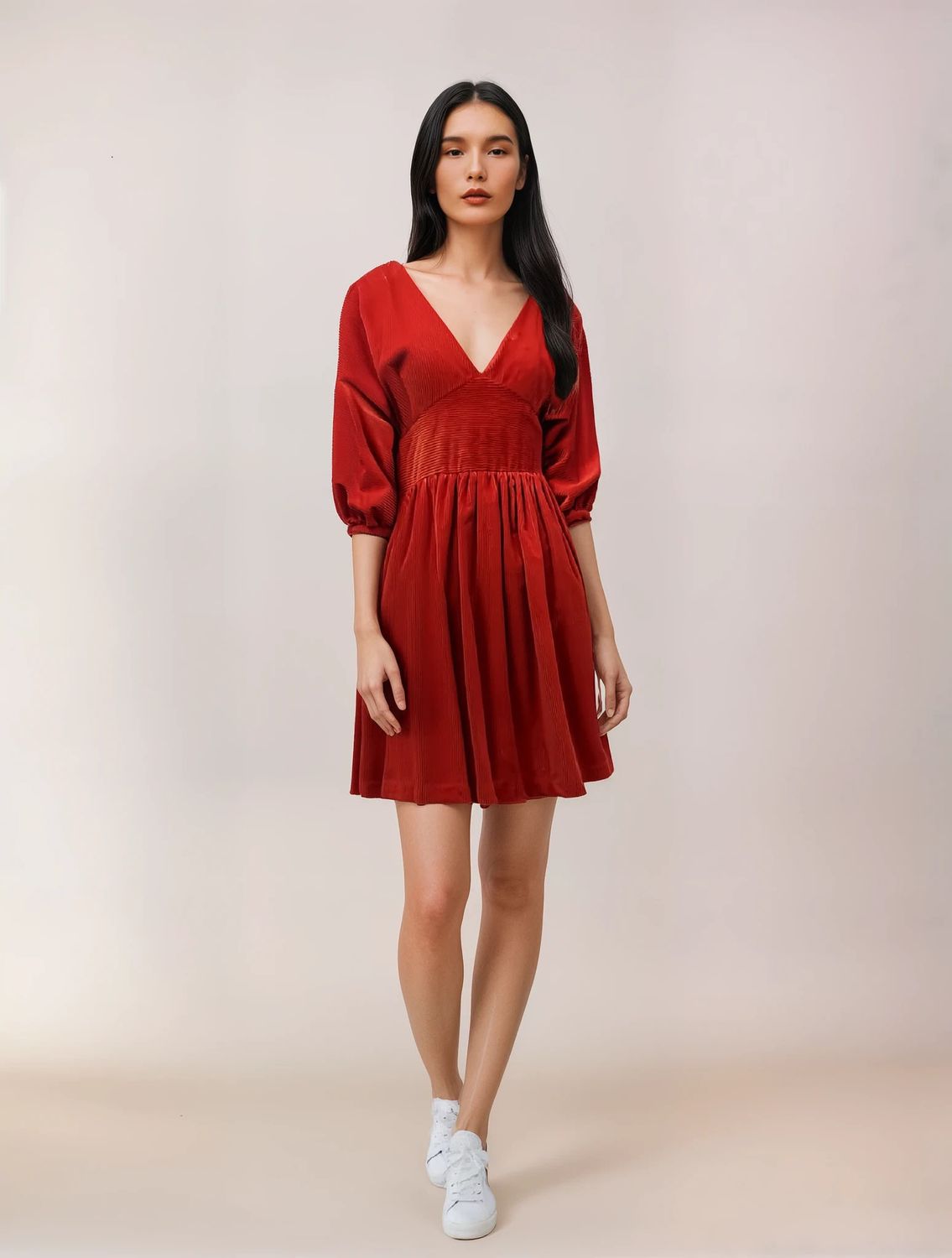 Robe CHERIE en velour côtelé