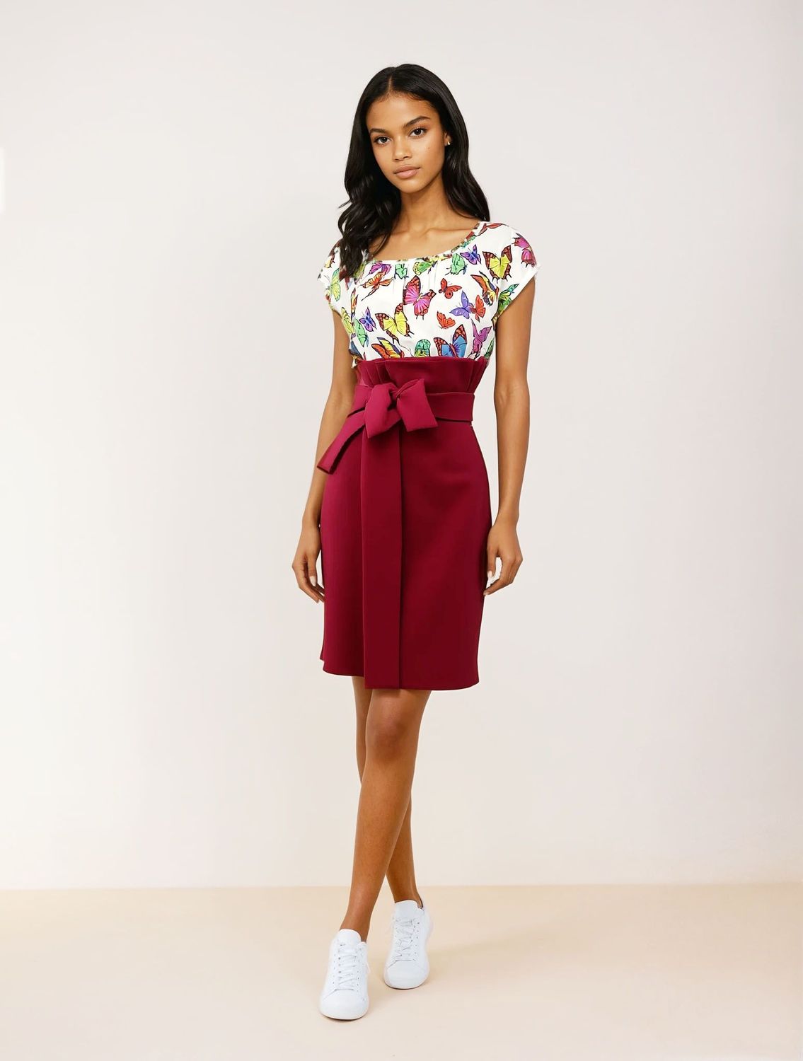 Jupe HIDEKO framboise