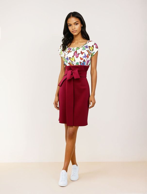 Jupe HIDEKO framboise