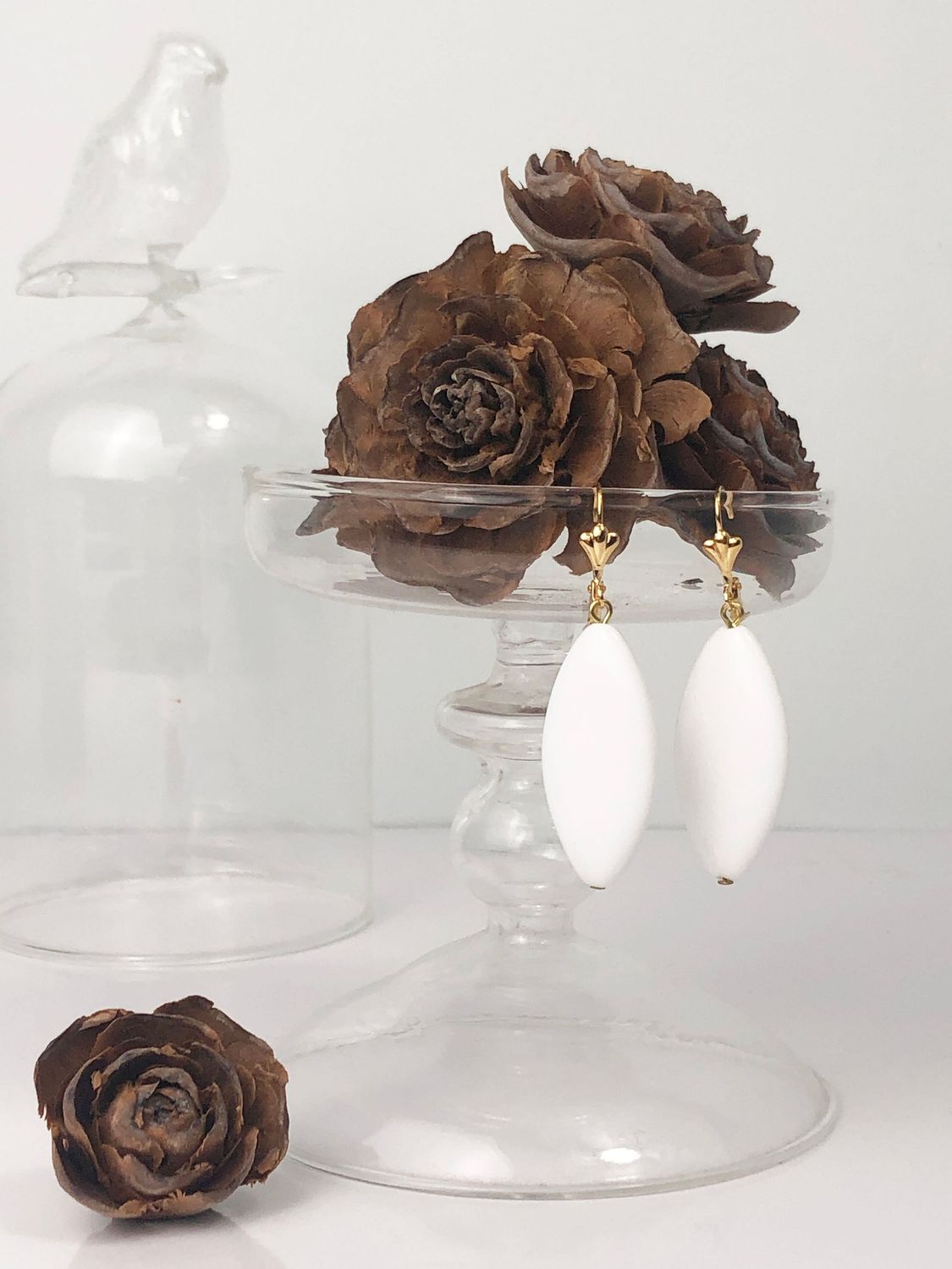 Boucles d'oreilles GAELLE blanc