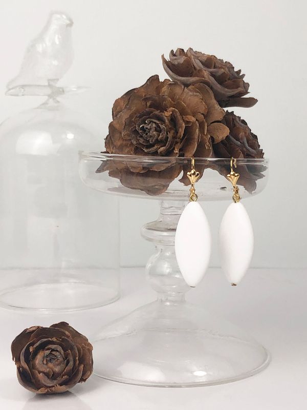 Boucles d'oreilles GAELLE blanc