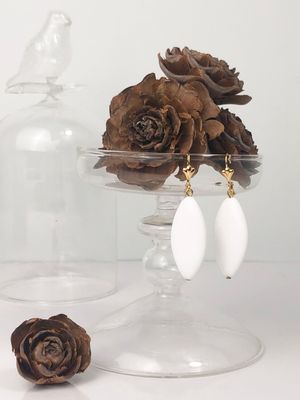 Boucles d'oreilles GAELLE blanc