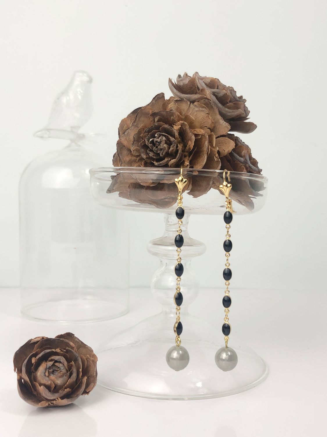 Boucles d'oreilles AMELIE gris