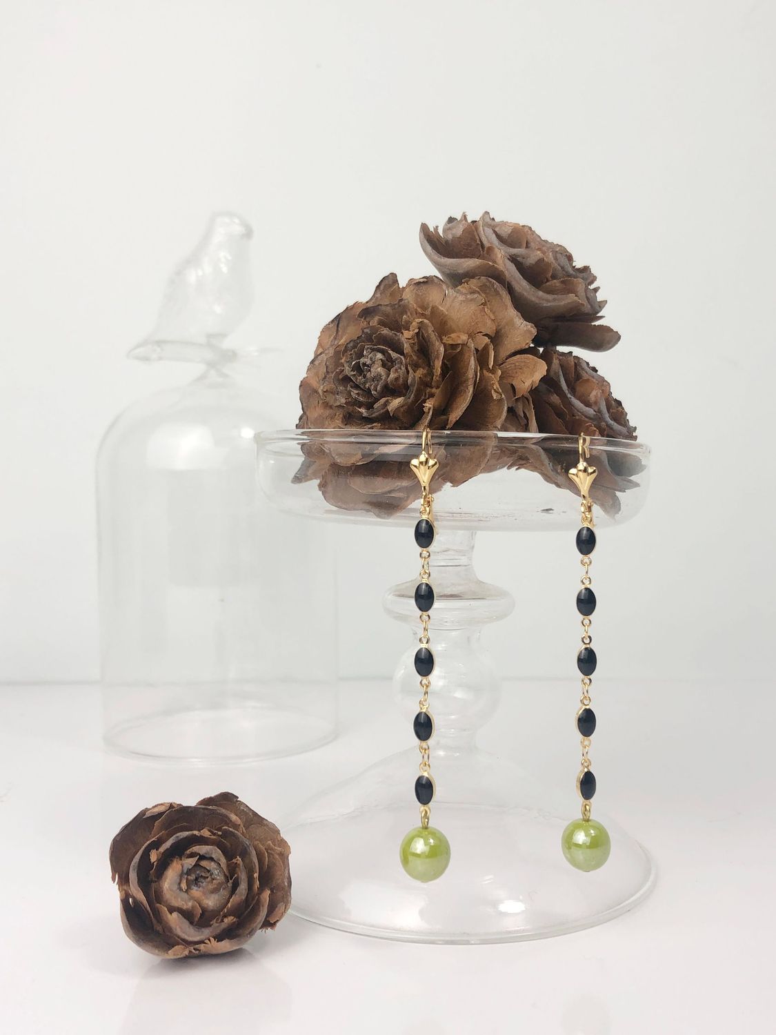 Boucles d'oreilles AMELIE vertes
