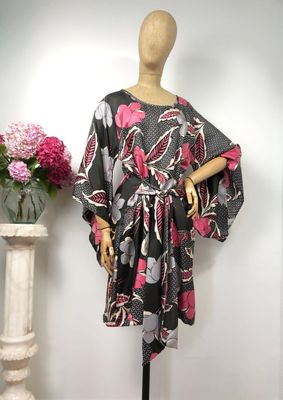 DIVA silk dress - Floral and Refined Elegance