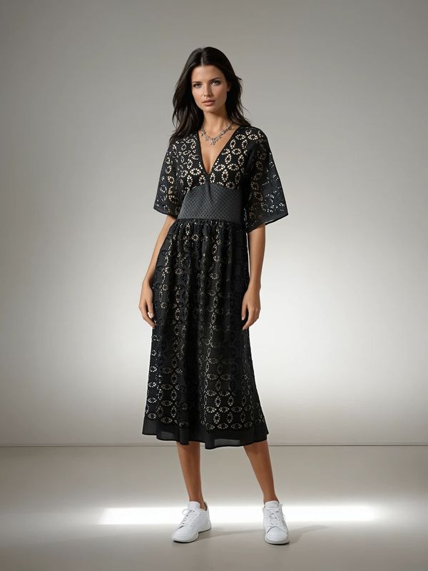 GAELLE empire waist dress