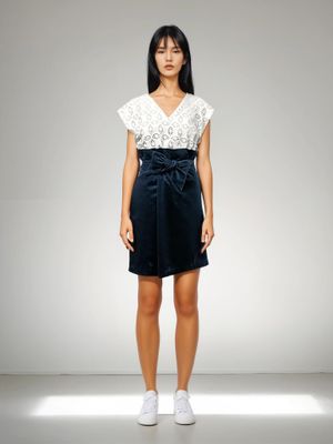 HIDEKO blue corduroy skirt