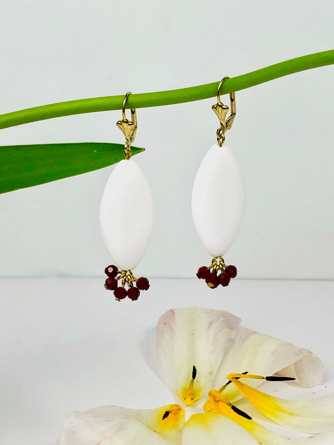 Boucle d'oreille CELESTE blanches