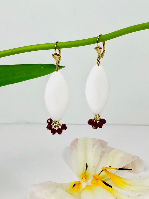 Boucle d'oreille CELESTE blanches