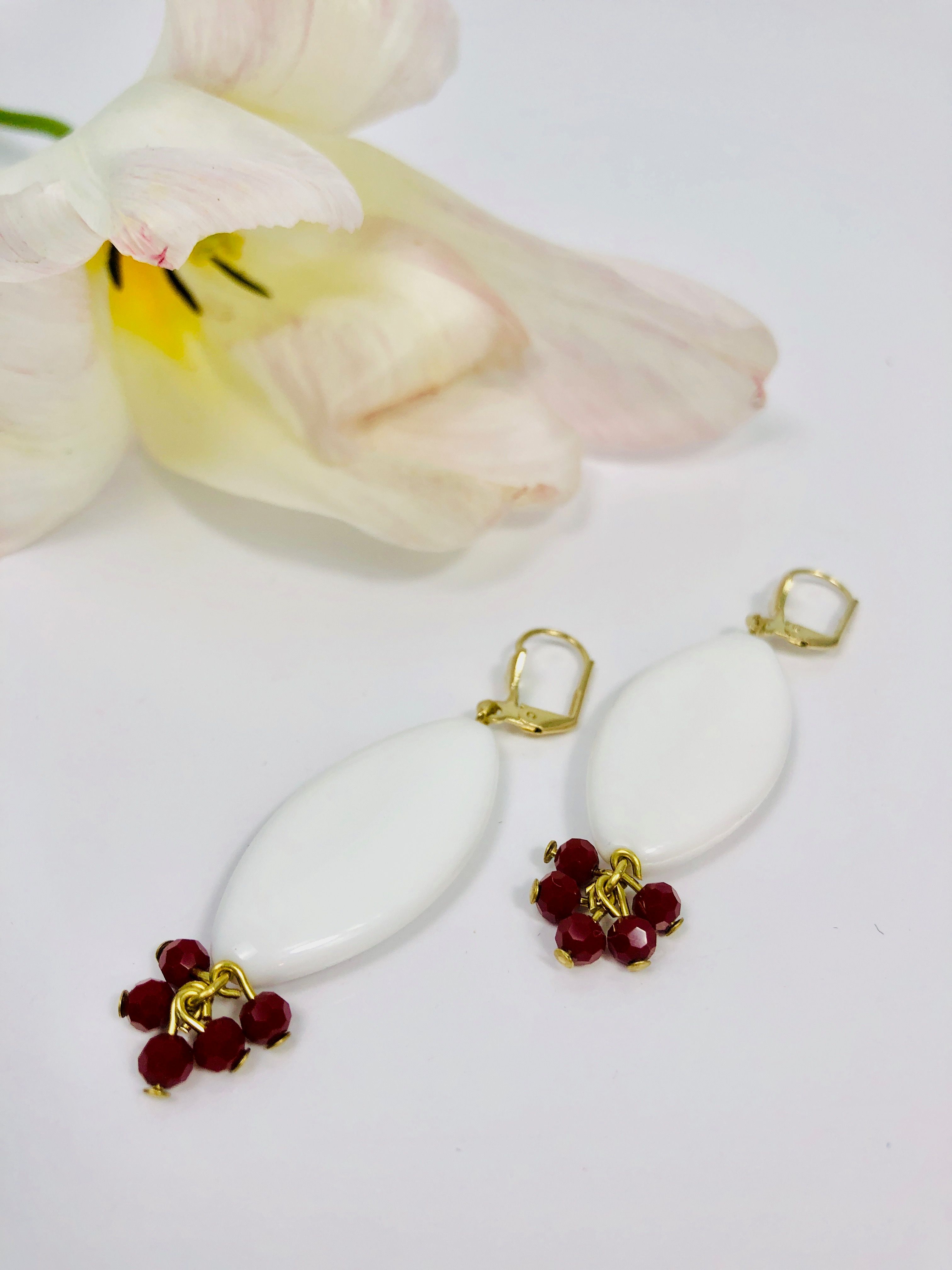 Boucle d'oreille CELESTE blanches