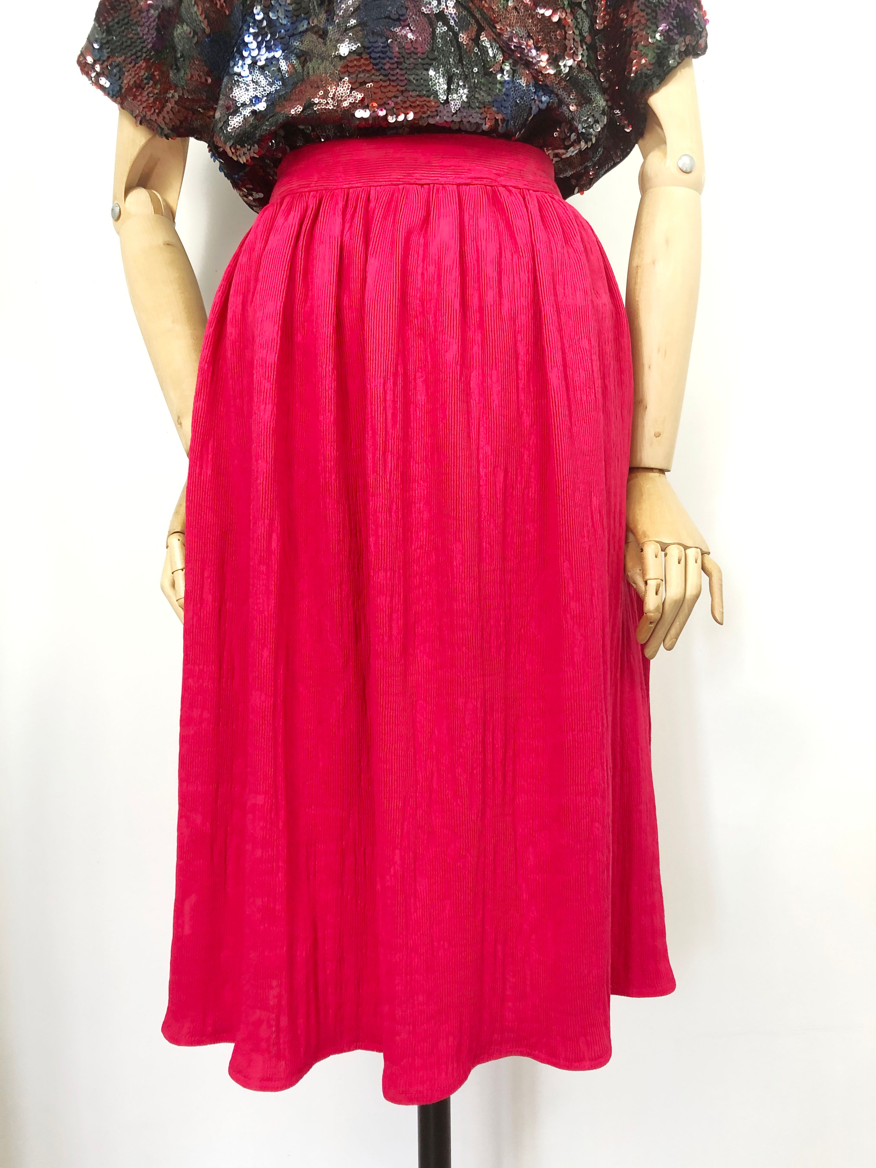 Jupe midi plissée PINKO rose fushis