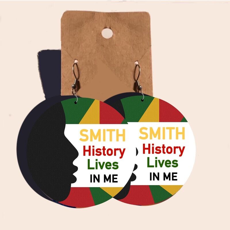 Black History Inspired Wooden Earrings