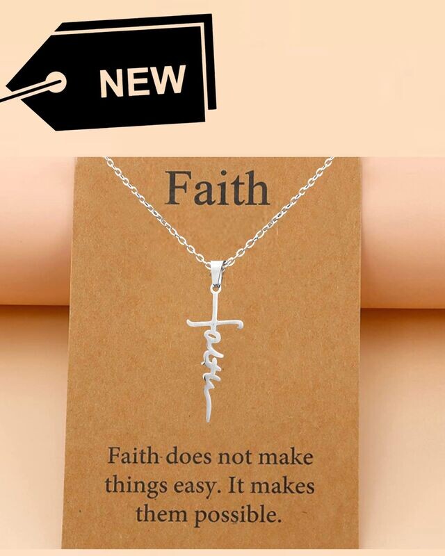 FAITH Stainless Steel Necklace (Silver or Gold)