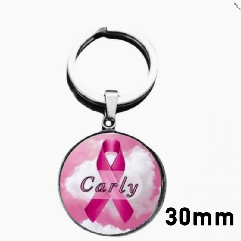 30mm Silver Stainless Steel Photo Keychain