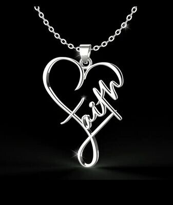 Faith Heart Stainless Steel Necklace