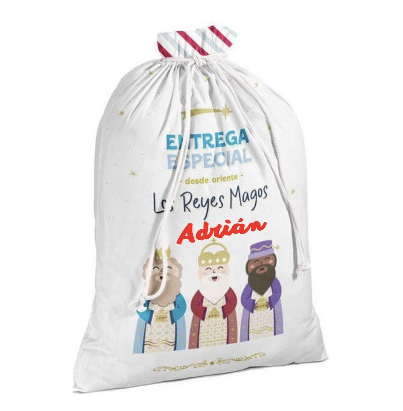 Saco de regalos de reyes personalizado