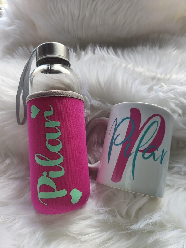 Pack regalo personalizado Botella+taza