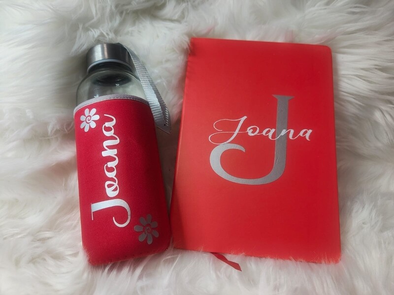 Pack regalo personalizado Botella+libreta