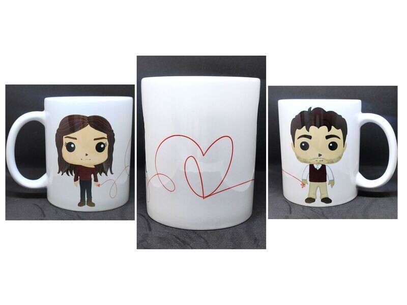 Taza personalizada funkos hilo rojo