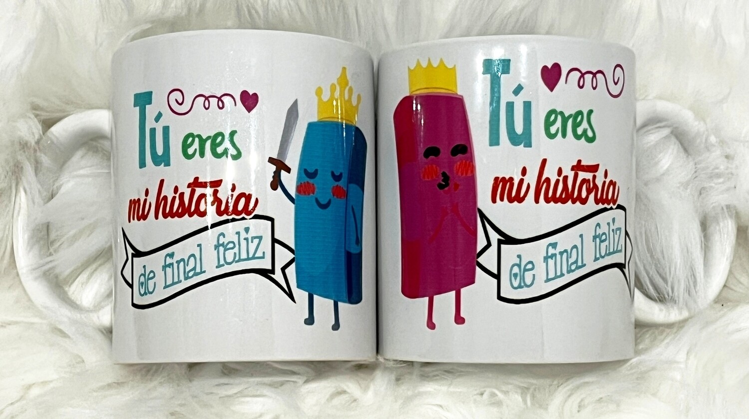 Pack de Tazas San Valentín  "Tu eres mi historia*